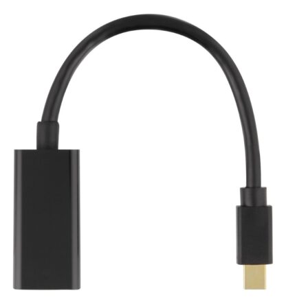 Deltaco mini DisplayPort - HDMI sovitin, 20cm, musta