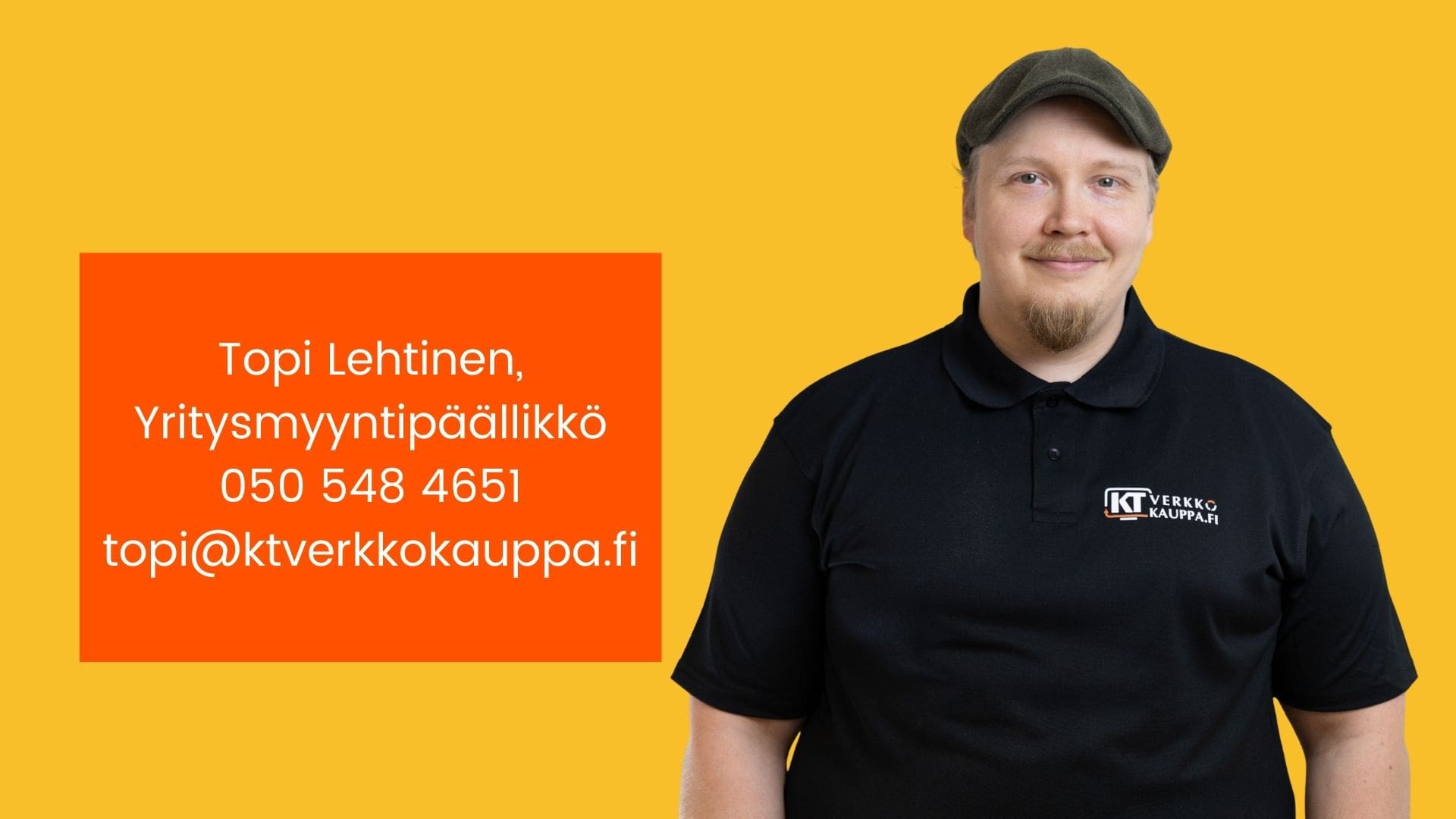 Topi Lehtinen, Yritysmyyntipäällikkö Ktverkkokauppa Keltainen 2