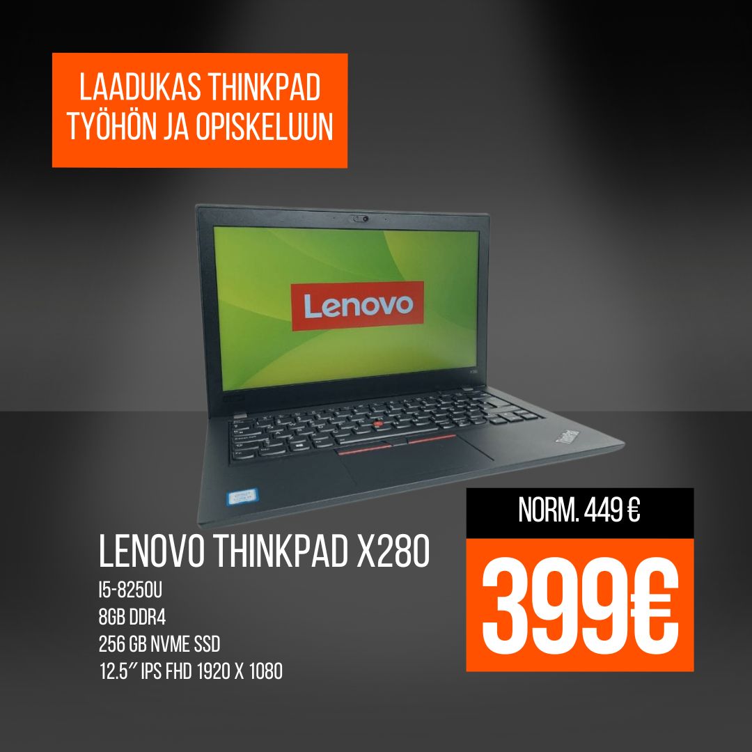 Lenovo Thinkpad x280 Kärki helmikuu